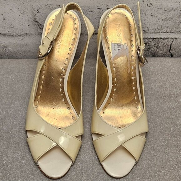BCBGirls Baby Yellow Slingback Heels - Picture 5 of 6